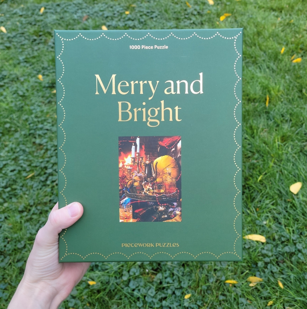 Piecework Puzzles | Merry And Bright - 1000 Piece Jigsaw Puzzle